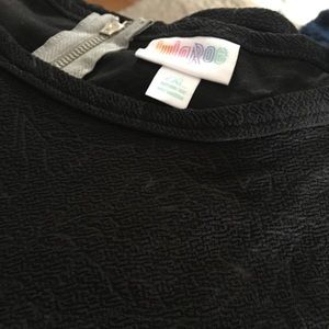 Lularoe black Amelia Dress with floral texture